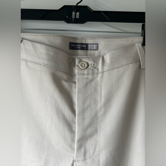 White straight fit flex pants - 32/29 - Van Heusen - Picture 2 of 2